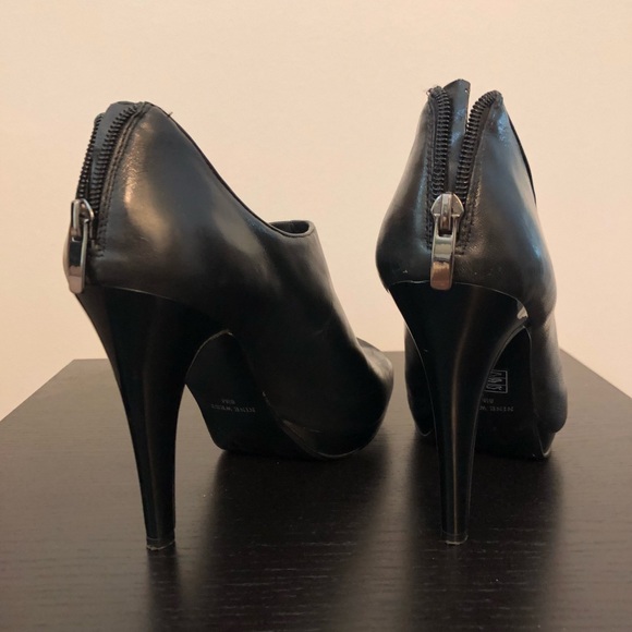 Nine West peep toe leather booty - Picture 2 of 4